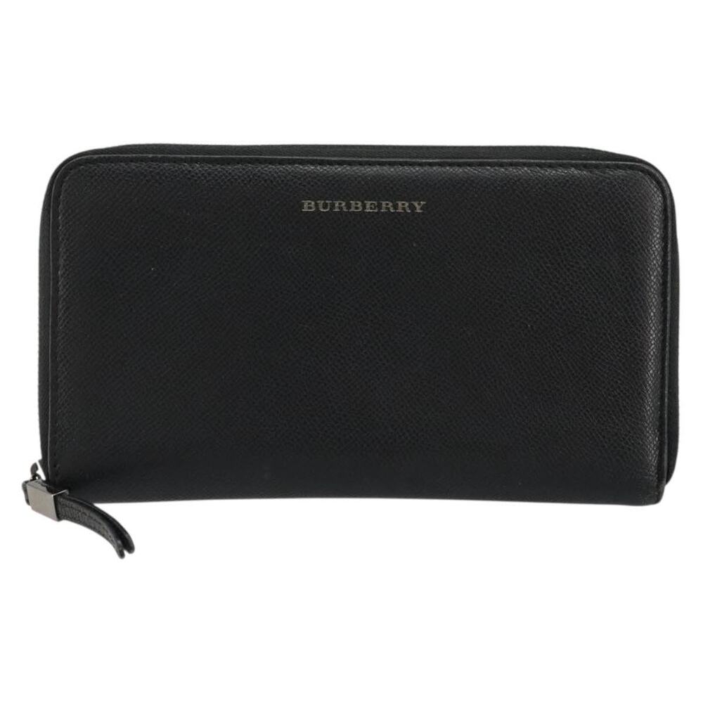 Burberry Leather Long Wallet Black